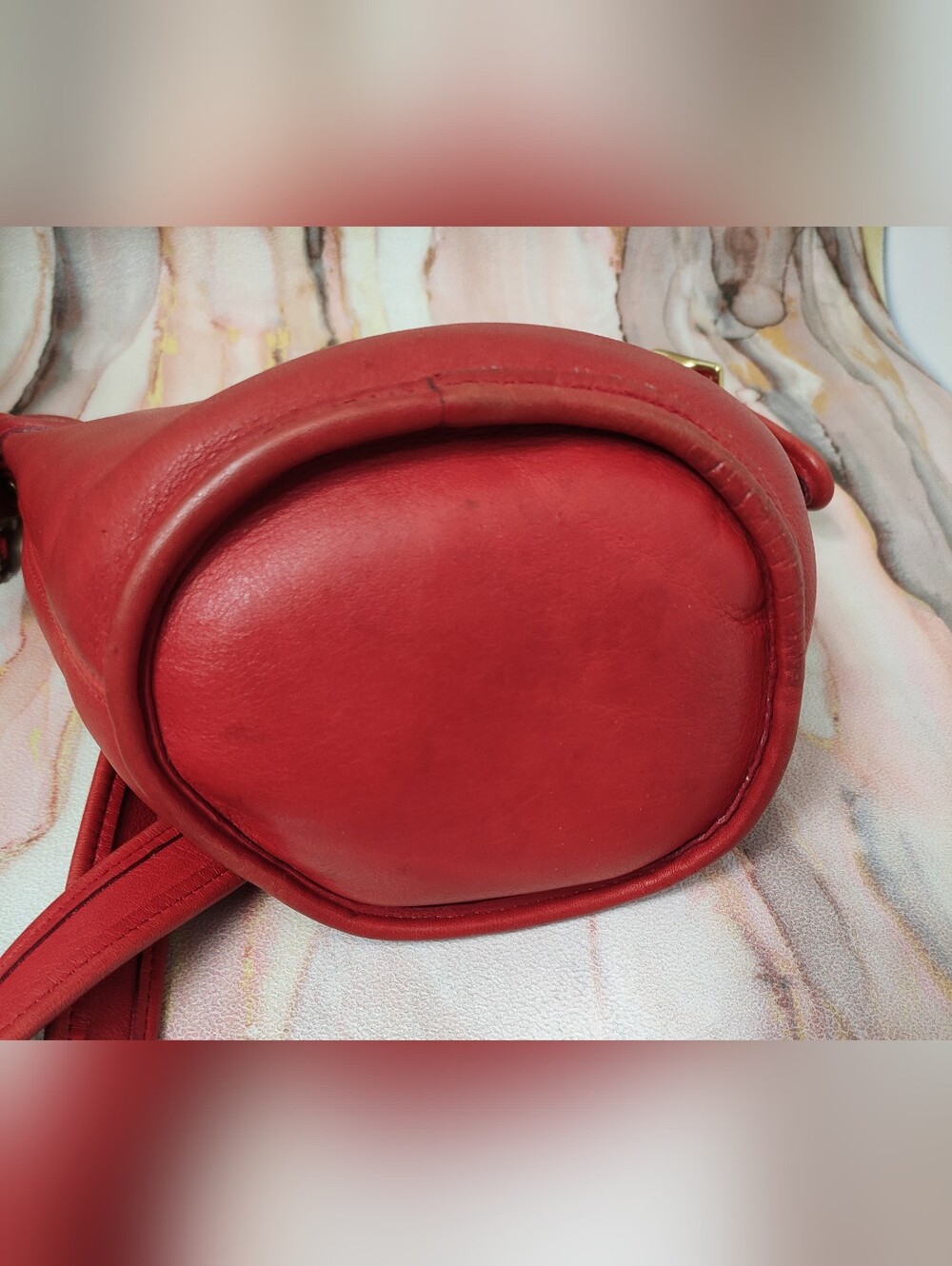 Vintage Coach 9019 Maggie Duffle Bag Red - Picture 6 of 12